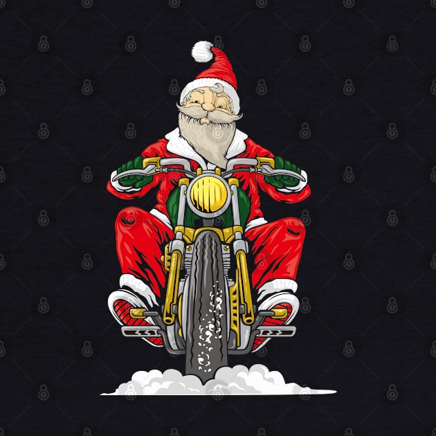 Motorcycle Santa by ManxHaven